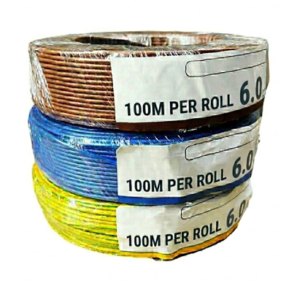 STARLSTORM PVC Insulated Non-Sheathed Cable 6.0mm2 450/750V 100M/ROLL